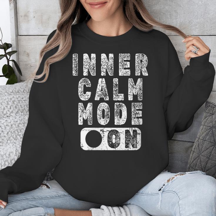 Inner Calm Mode On Introvert Saying Unisex Sweatshirt