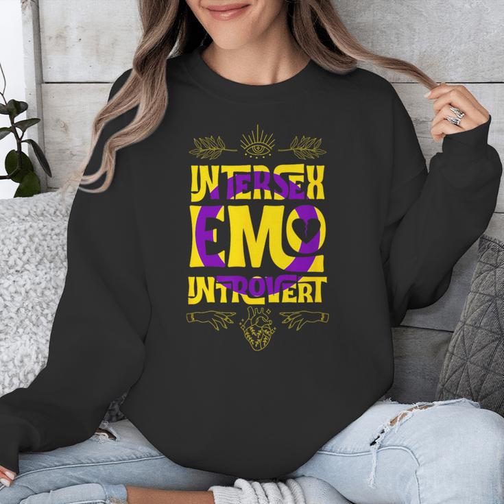 Intersex Emo Introvert Pride Trendy Mystic Teen Goth Style Unisex Sweatshirt Intersex Emo Introvert Pride Trendy Mystic Teen Goth Style Unisex Sweatshirt