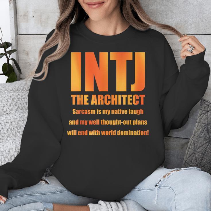 INTJ Architect Personality Introvert Sarcastic Orange Unisex Sweatshirt INTJ Architect Personality Introvert Sarcastic Orange Unisex Sweatshirt
