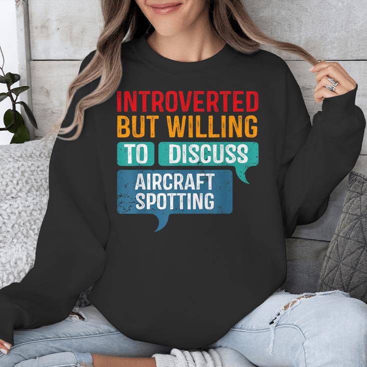 Introvert Aircraft Spotting Lovers Men & Women Unisex Sweatshirt Introvert Aircraft Spotting Lovers Men & Women Unisex Sweatshirt