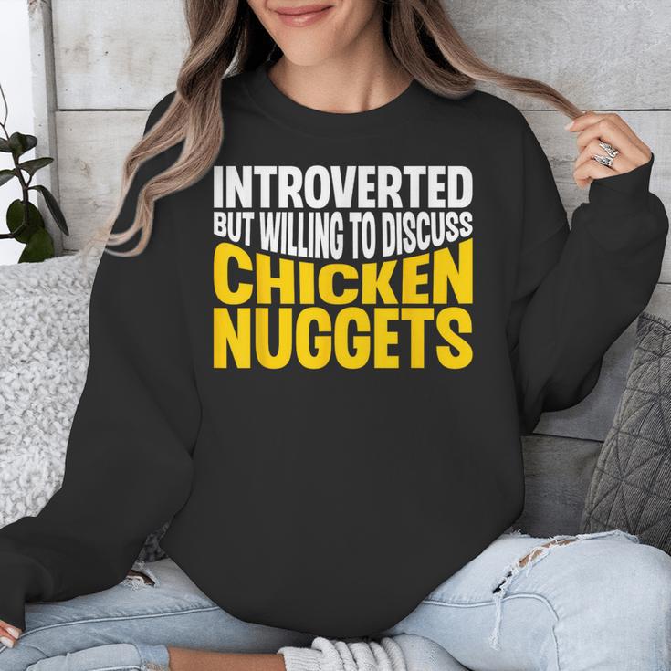 Introvert Antisocial Chicken Nugget Lover Foodie Unisex Sweatshirt Introvert Antisocial Chicken Nugget Lover Foodie Unisex Sweatshirt