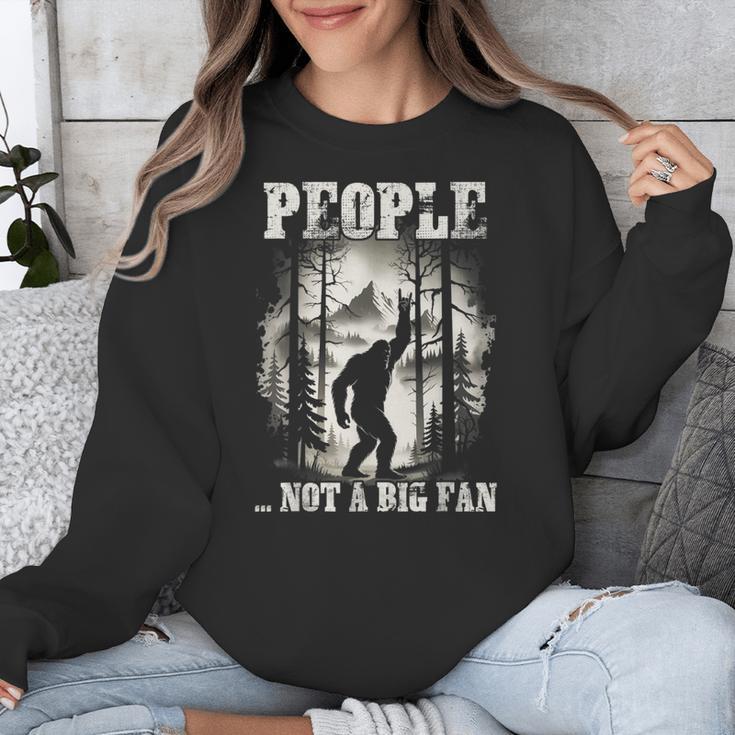 Introvert Bigfoot People Not A Big Fan Dad Joke Unisex Sweatshirt