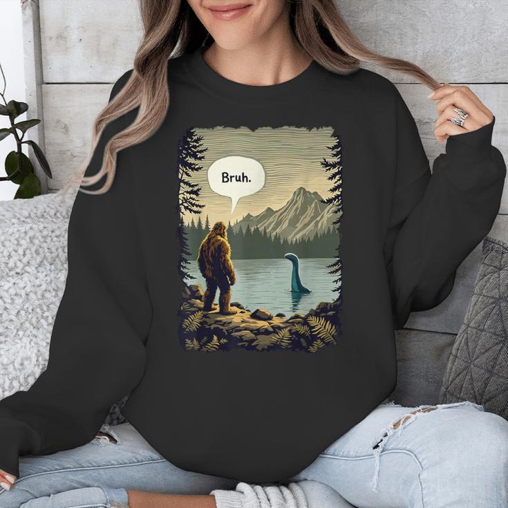 Introvert Bigfoot Sasquatch Loch Ness Monster Bruh Unisex Sweatshirt Introvert Bigfoot Sasquatch Loch Ness Monster Bruh Unisex Sweatshirt