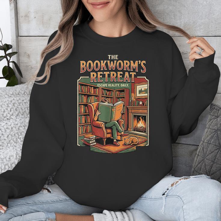 Introvert Book Lover The Bookworm's Retreat Unisex Sweatshirt