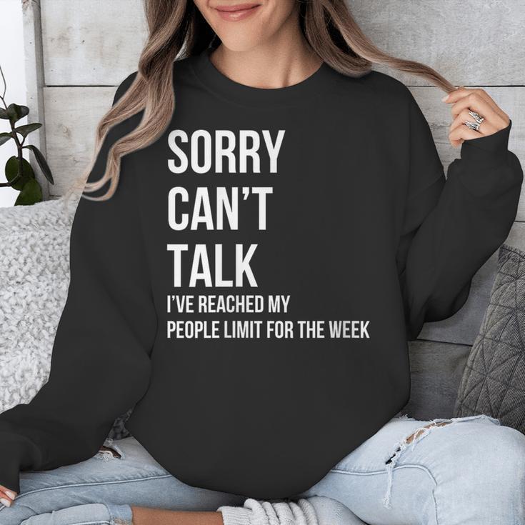 Introvert Can't Talk Reached People Limit For The Week Unisex Sweatshirt Introvert Can't Talk Reached People Limit For The Week Unisex Sweatshirt