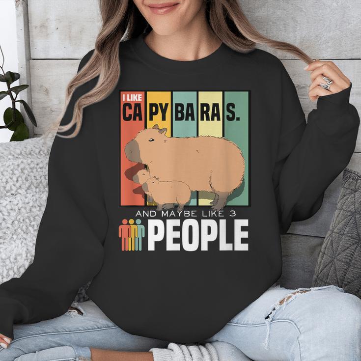 Introvert Capybara Rodent Animal Lover Antisocial Retro Unisex Sweatshirt Introvert Capybara Rodent Animal Lover Antisocial Retro Unisex Sweatshirt