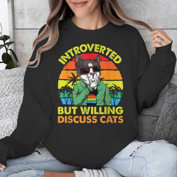 Introvert Cats Sarcasm Cat Lover Introverts Unisex Sweatshirt Introvert Cats Sarcasm Cat Lover Introverts Unisex Sweatshirt