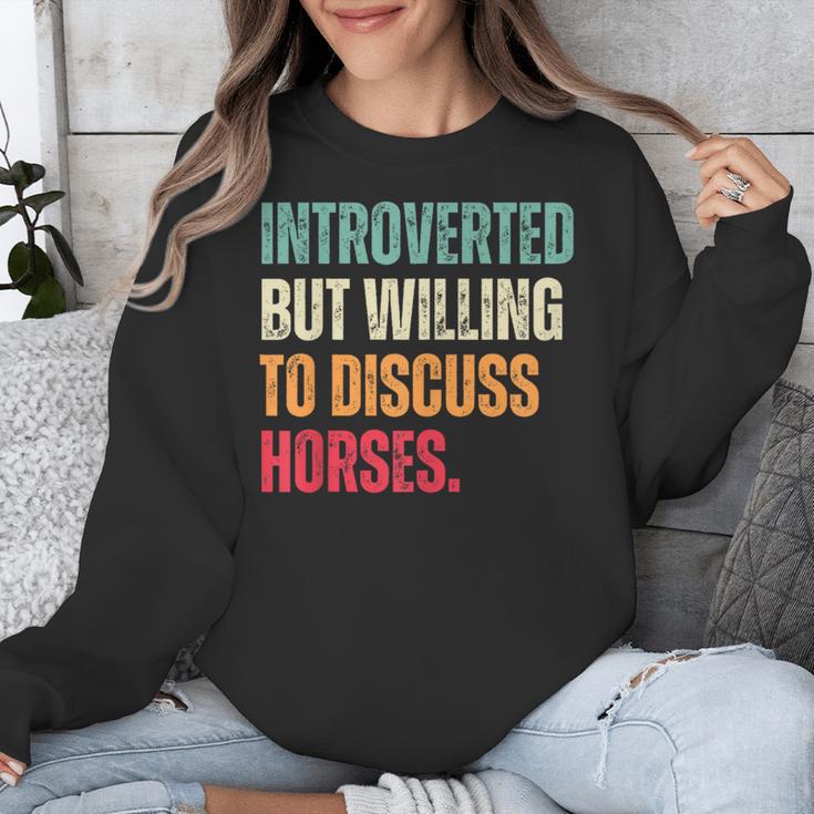 Introvert Cute Horse Lover Horse Riding Equestrian Unisex Sweatshirt Introvert Cute Horse Lover Horse Riding Equestrian Unisex Sweatshirt