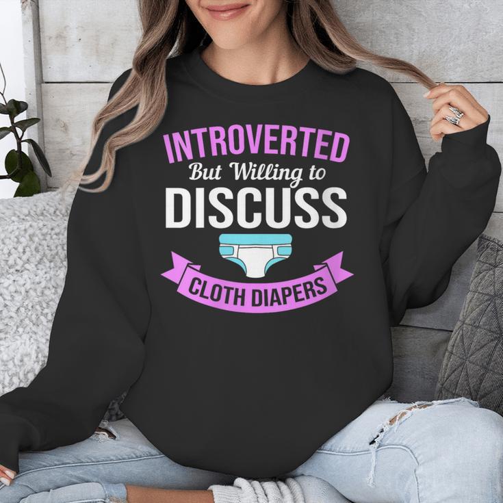 Introvert Hippie Mom Cloth Diapers Crunchy Mama Unisex Sweatshirt