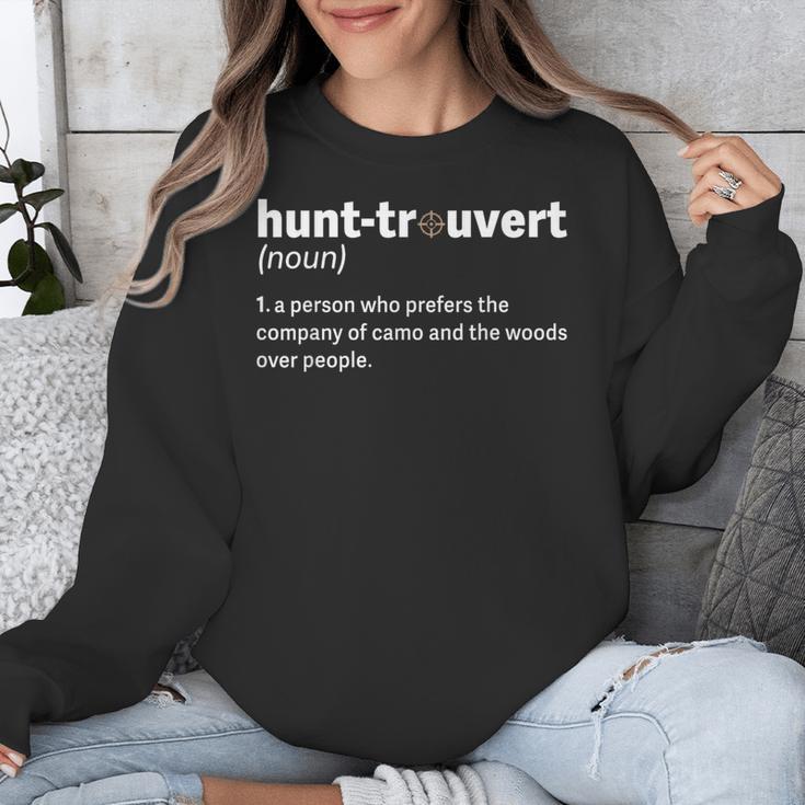 Introvert Hunter Definition Sarcastic Wildlife Hunting Humor Unisex Sweatshirt