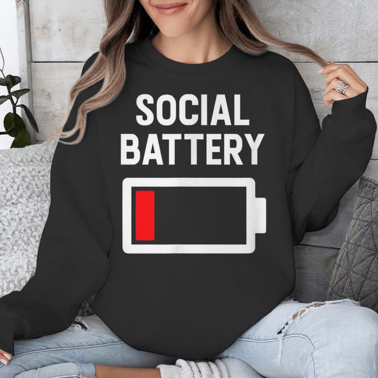 Introvert Low Social Battery Level Anti Social People Unisex Sweatshirt Introvert Low Social Battery Level Anti Social People Unisex Sweatshirt