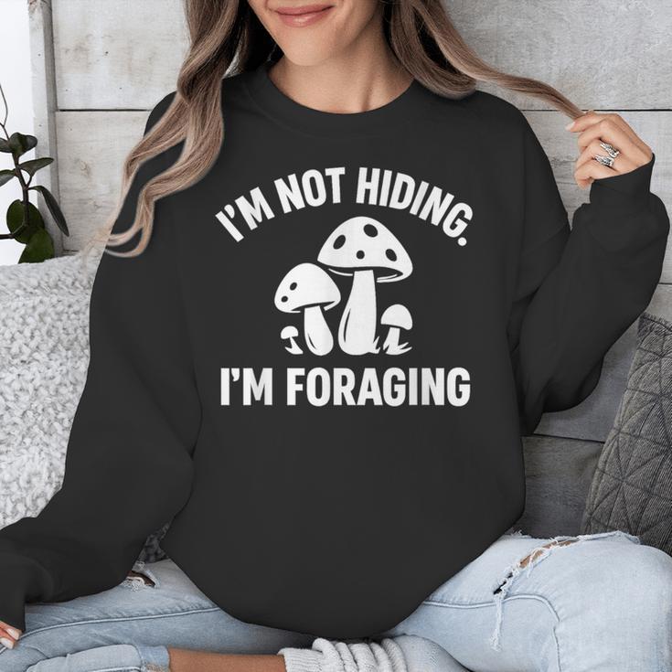 Introvert Mushroom Forager Humor Unisex Sweatshirt Introvert Mushroom Forager Humor Unisex Sweatshirt