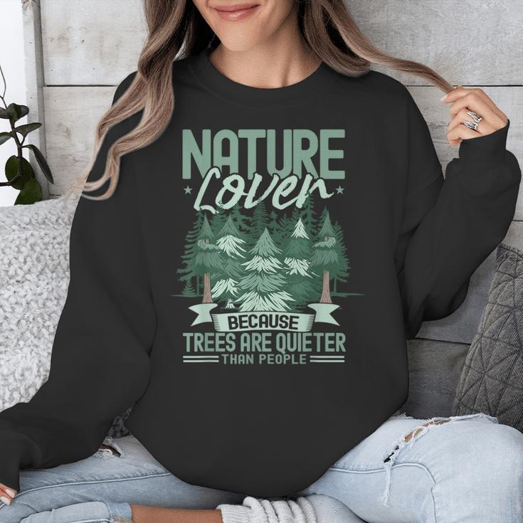Introvert Nature Lover Introverted Forest Lover & Tree Unisex Sweatshirt