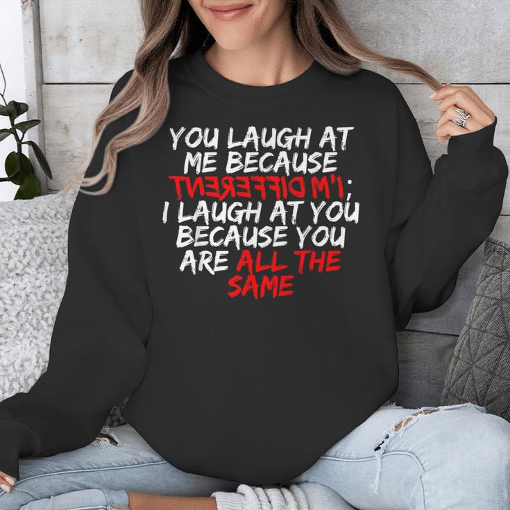 Introvert Quote With Backwards I'm Different Unisex Sweatshirt Introvert Quote With Backwards I'm Different Unisex Sweatshirt