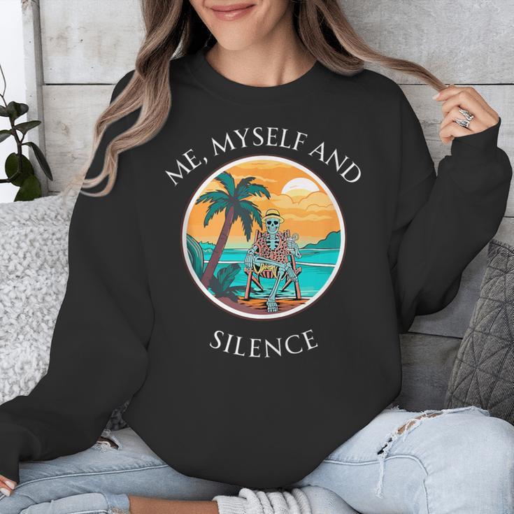 Introvert Relaxation Me Myself And Silence Summer Vacation Unisex Sweatshirt