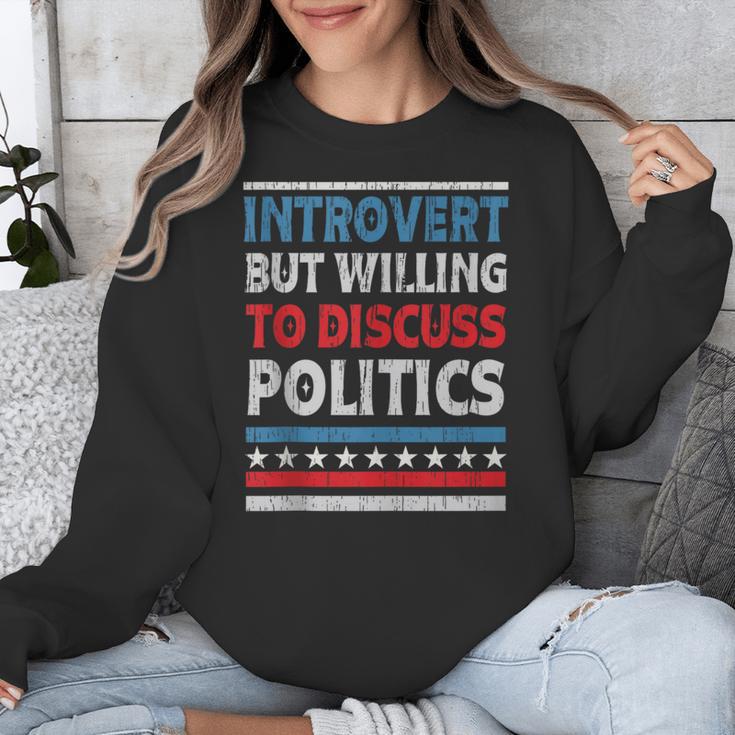 Introvert But Willing To Discuss Politics USA Elections 2024 Unisex Sweatshirt