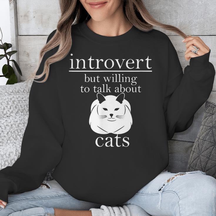Introvert But Willing To Talk About Cats Unisex Sweatshirt
