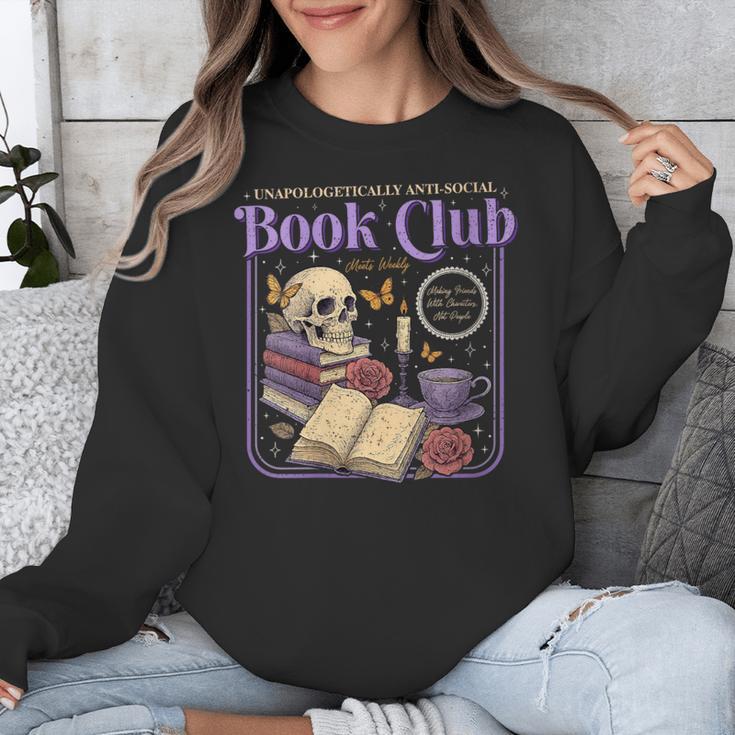Introverted Romance Unapologetically Anti-Social Book Club Unisex Sweatshirt