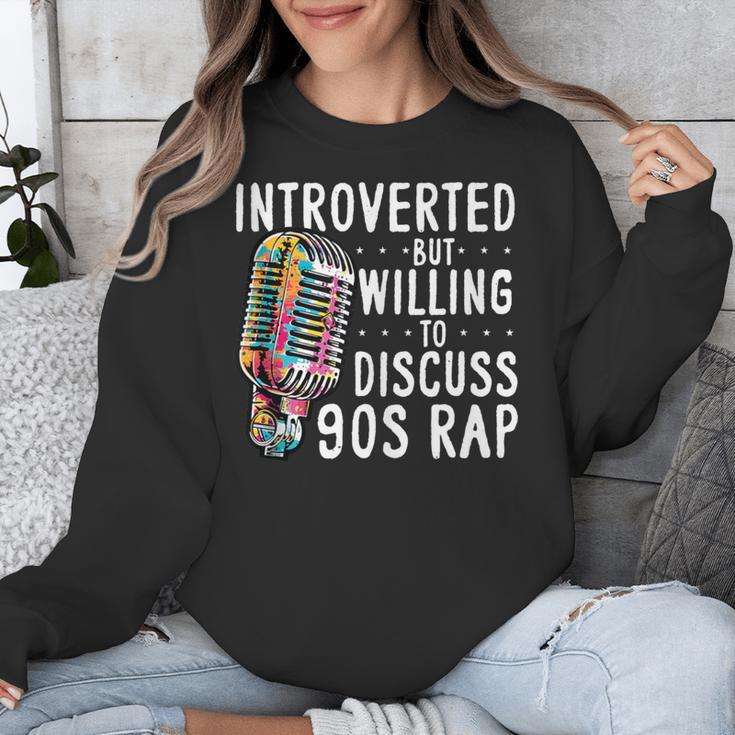 Introverted But Willing To Discuss 90s Rap Socially Awkward Unisex Sweatshirt Introverted But Willing To Discuss 90s Rap Socially Awkward Unisex Sweatshirt
