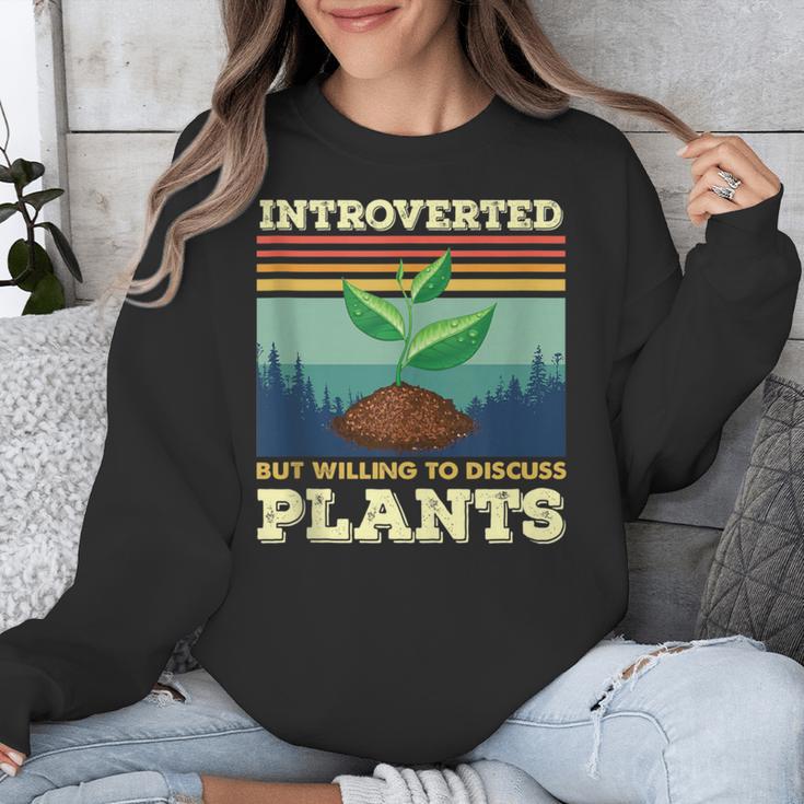 Introverted But Willing To Discuss Plants Unisex Sweatshirt