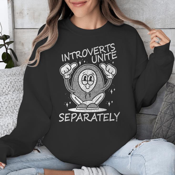 Introverts Unite Anti-Social Shy Person Joke Unisex Sweatshirt