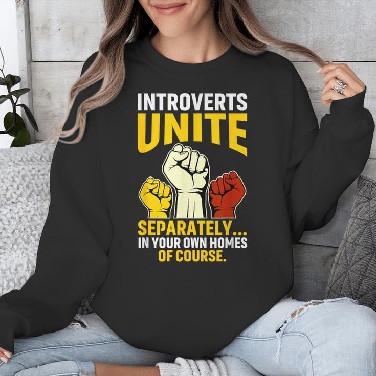 Introverts Unite Introvert Antisocial Anti Social Unisex Sweatshirt