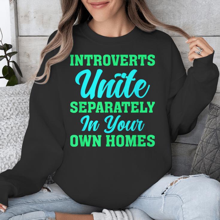 Introverts Unite Introvert Antisocial Sarcasm Anti Social Unisex Sweatshirt