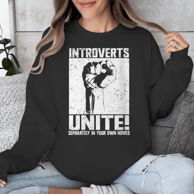 Introverts Unite Separately In Your Own Homes Introvert Unisex Sweatshirt