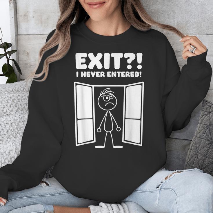 Irony Sarcasm Introvert Dry Humor Comic Cartoon Geek Nerd Unisex Sweatshirt