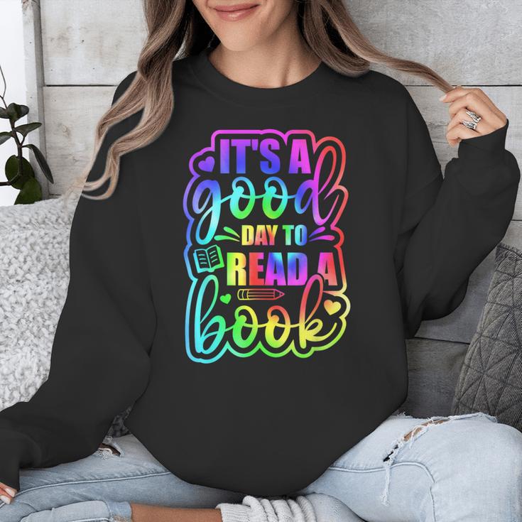 Its A Good Day To Read Book Kids Boys Girls Reading Graphic Unisex Sweatshirt