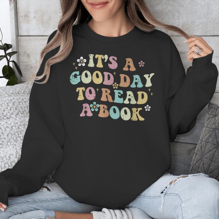 It's A Good Day To Read A Book Reading Librarian Teacher Kid Unisex Sweatshirt