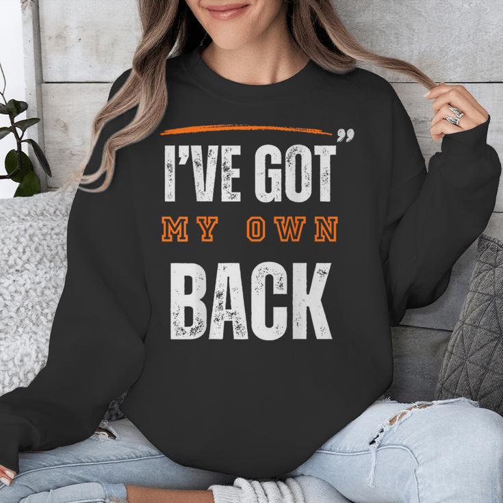 I’VE GOT MY OWN BACK INTROVERT Words On Back Unisex Sweatshirt I’VE GOT MY OWN BACK INTROVERT Words On Back Unisex Sweatshirt