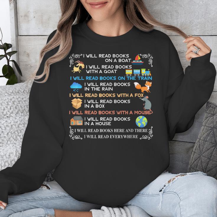 IWill Read Books On A Boat & Everywhere Reading Kids Unisex Sweatshirt