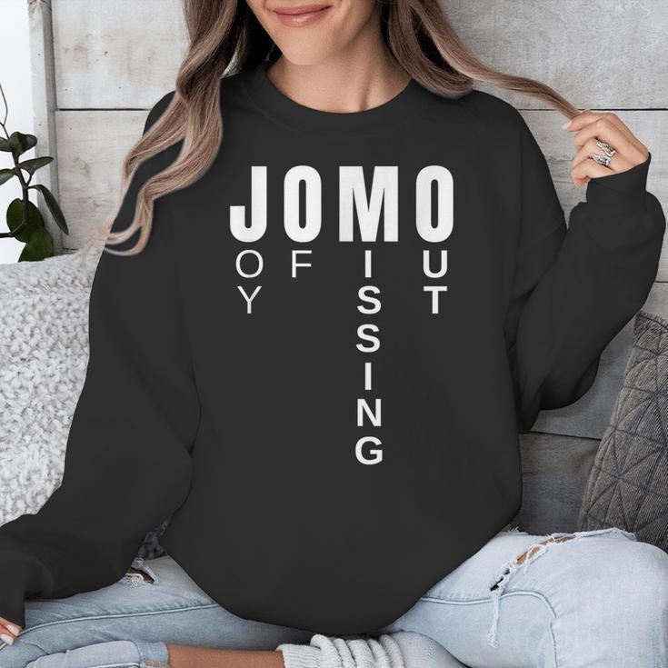 JOMO Joy Of Missing Out Sarcastic Introvert Unisex Sweatshirt JOMO Joy Of Missing Out Sarcastic Introvert Unisex Sweatshirt