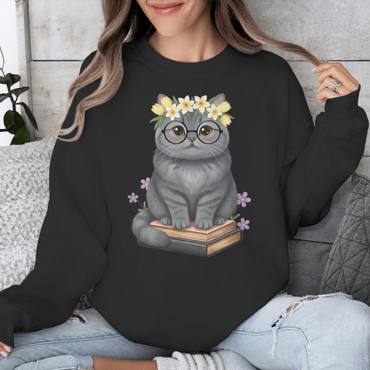 Just A Girl Who Loves Cats & Books Bookish Women Unisex Sweatshirt Just A Girl Who Loves Cats & Books Bookish Women Unisex Sweatshirt