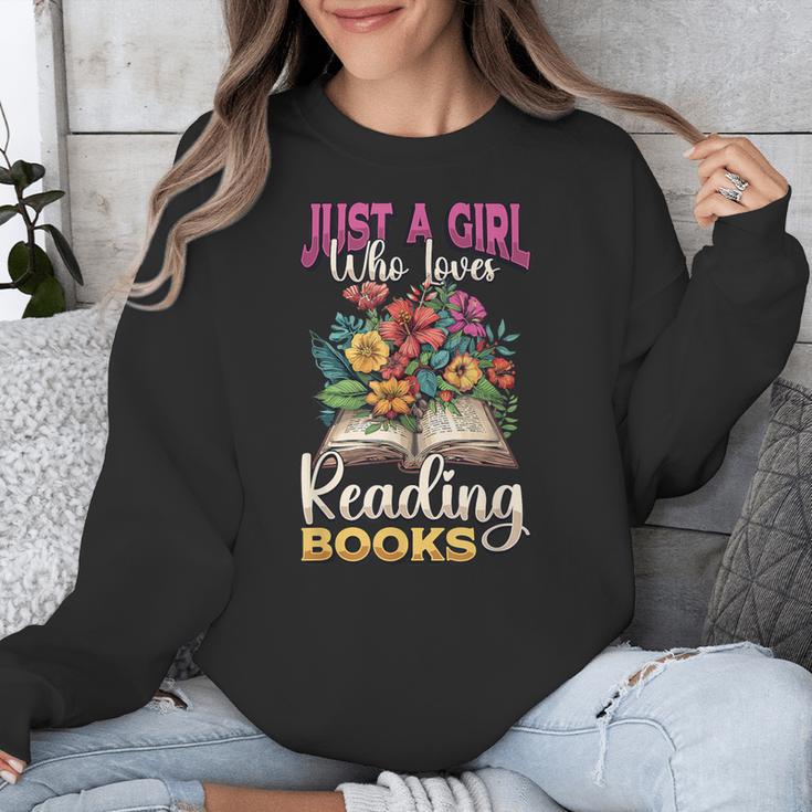 Just A Girl Who Loves Reading Books Unisex Sweatshirt Just A Girl Who Loves Reading Books Unisex Sweatshirt