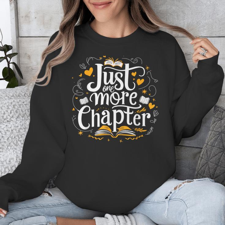 Just One More Chapter Bookish Book Reading Lover Heart Unisex Sweatshirt