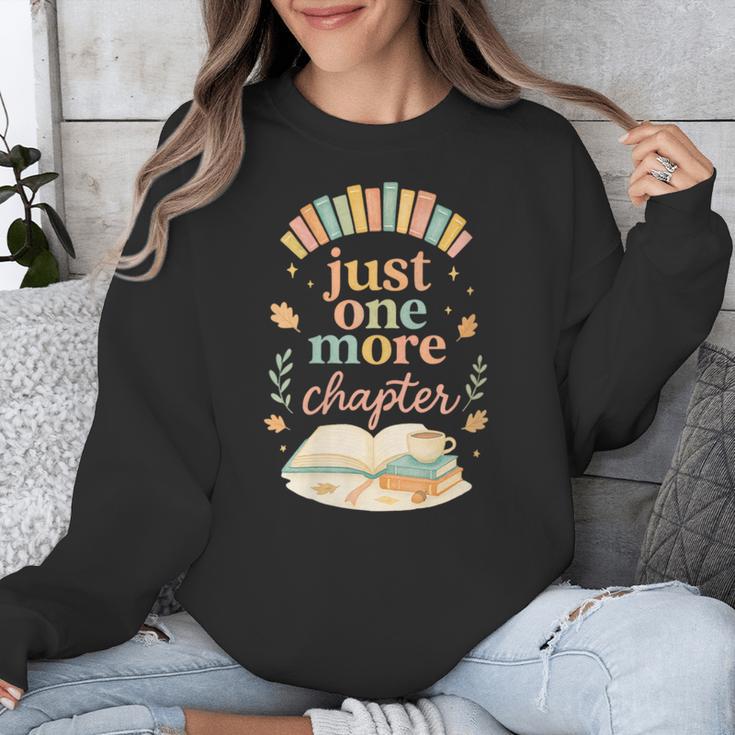 Just One More Chapter Cozy Book Lover Reading & Coffee Unisex Sweatshirt