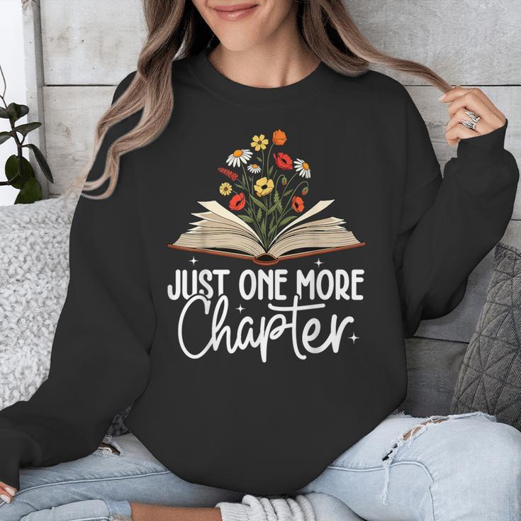 Just One More Chapter Floral Book Reading Girl Bookworm Unisex Sweatshirt Just One More Chapter Floral Book Reading Girl Bookworm Unisex Sweatshirt