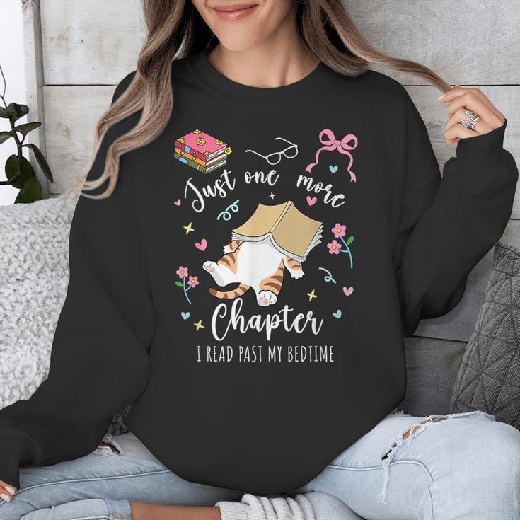 Just One More Chapter I Read Past My Bedtime Cat Book Lover Unisex Sweatshirt Just One More Chapter I Read Past My Bedtime Cat Book Lover Unisex Sweatshirt