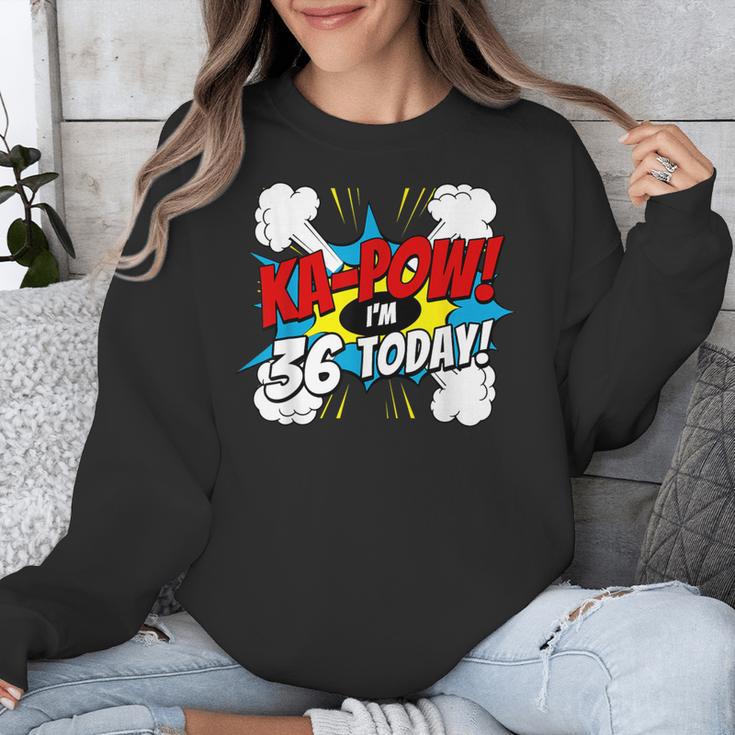 Ka-Pow 36 Years Old Comic Book 36th Birthday Super Hero Unisex Sweatshirt Ka-Pow 36 Years Old Comic Book 36th Birthday Super Hero Unisex Sweatshirt