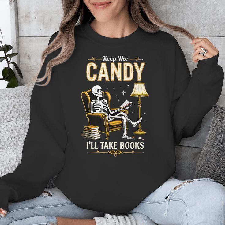 Keep The Candy I'Ll Take Books Halloween Unisex Sweatshirt