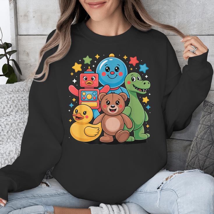 Kidcore Aesthetic Retro Vibes Colorful Cartoon Nostalgia Unisex Sweatshirt