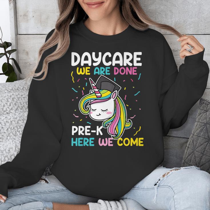 Kids Daycare Graduation Unicorn Last Day Of School Kids Unisex Sweatshirt