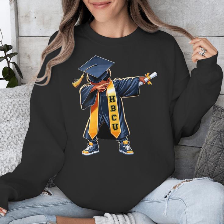 Kids HBCU Boys Grad Dabbing Graduation Unisex Sweatshirt