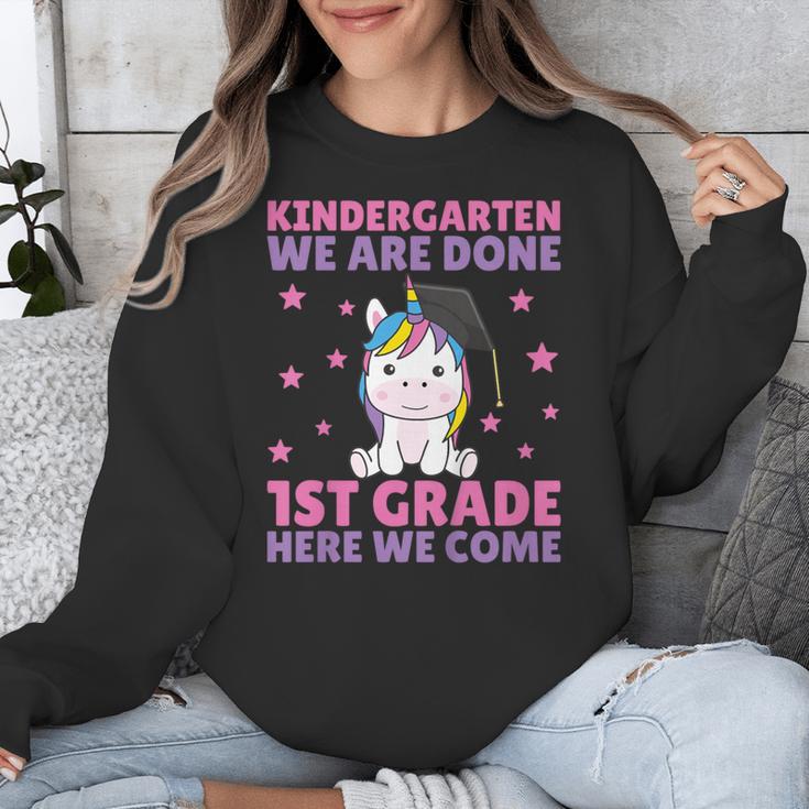 Kids Kindergarten Graduate Unicorn Graduation Unisex Sweatshirt
