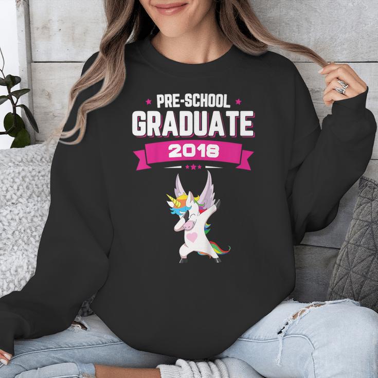 Kids Preschool Graduate 2018 Unicorn Dab Graduation Pre-K TShirt Unisex Sweatshirt