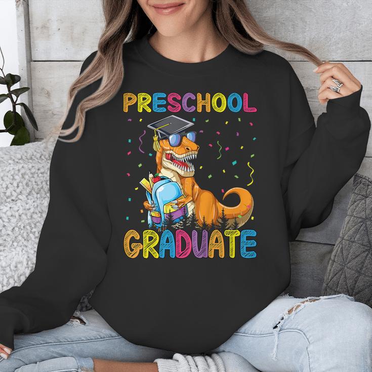 Kids Preschool Graduate Dinosaur Trex Preschool Graduation Unisex Sweatshirt