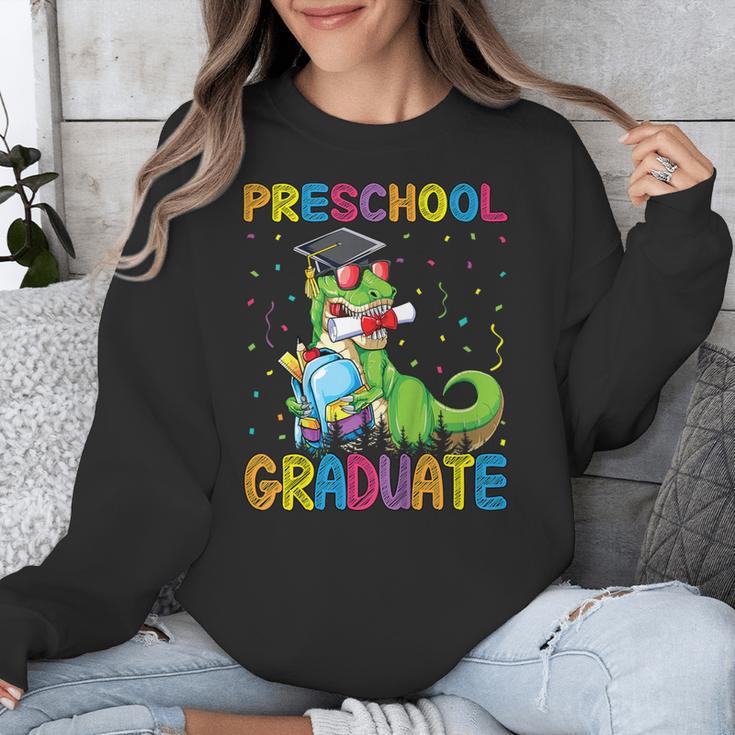 Kids Preschool Graduate T-Rex Dinosaur Preschool Graduation Unisex Sweatshirt