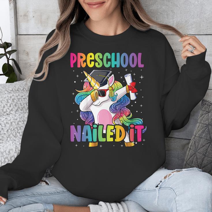 Kids Preschool Graduate Unicorn Nailed It Preschool Graduation Unisex Sweatshirt